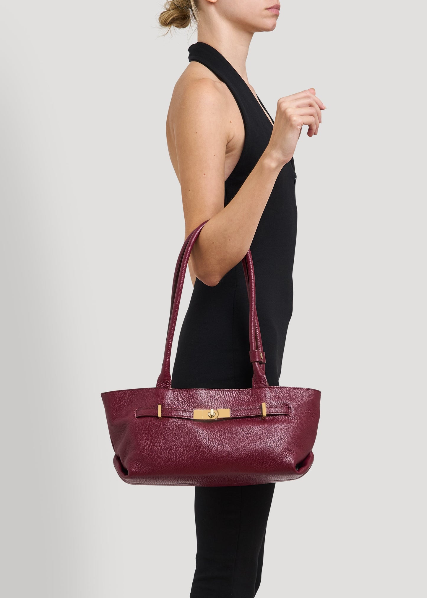 Borsa Lola in Pelle Togo Borgogna