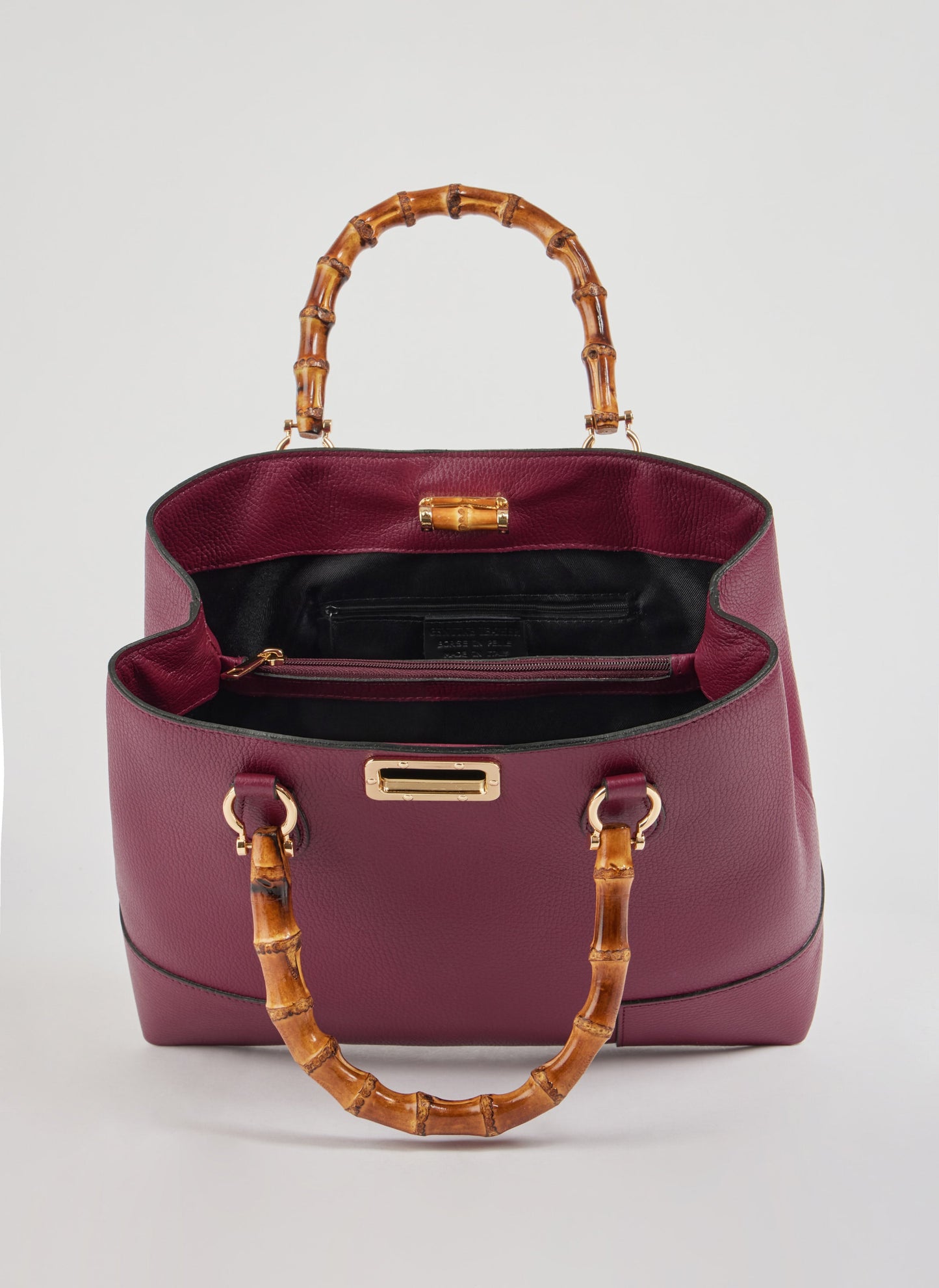 Borsa Bamboo Babe in pelle Dollaro Borgogna