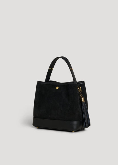 Borsa Kendy in Camoscio e Pelle Nera