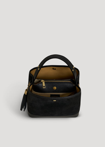 Borsa Kendy in Camoscio e Pelle Nera