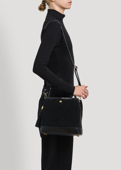 Borsa Kendy in Camoscio e Pelle Nera