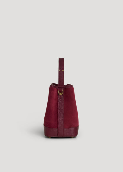 Borsa Kendy in Camoscio e Pelle Borgogna