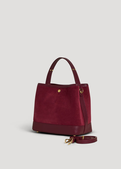 Borsa Kendy in Camoscio e Pelle Borgogna