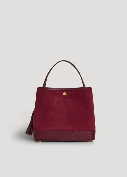 Borsa Kendy in Camoscio e Pelle Borgogna