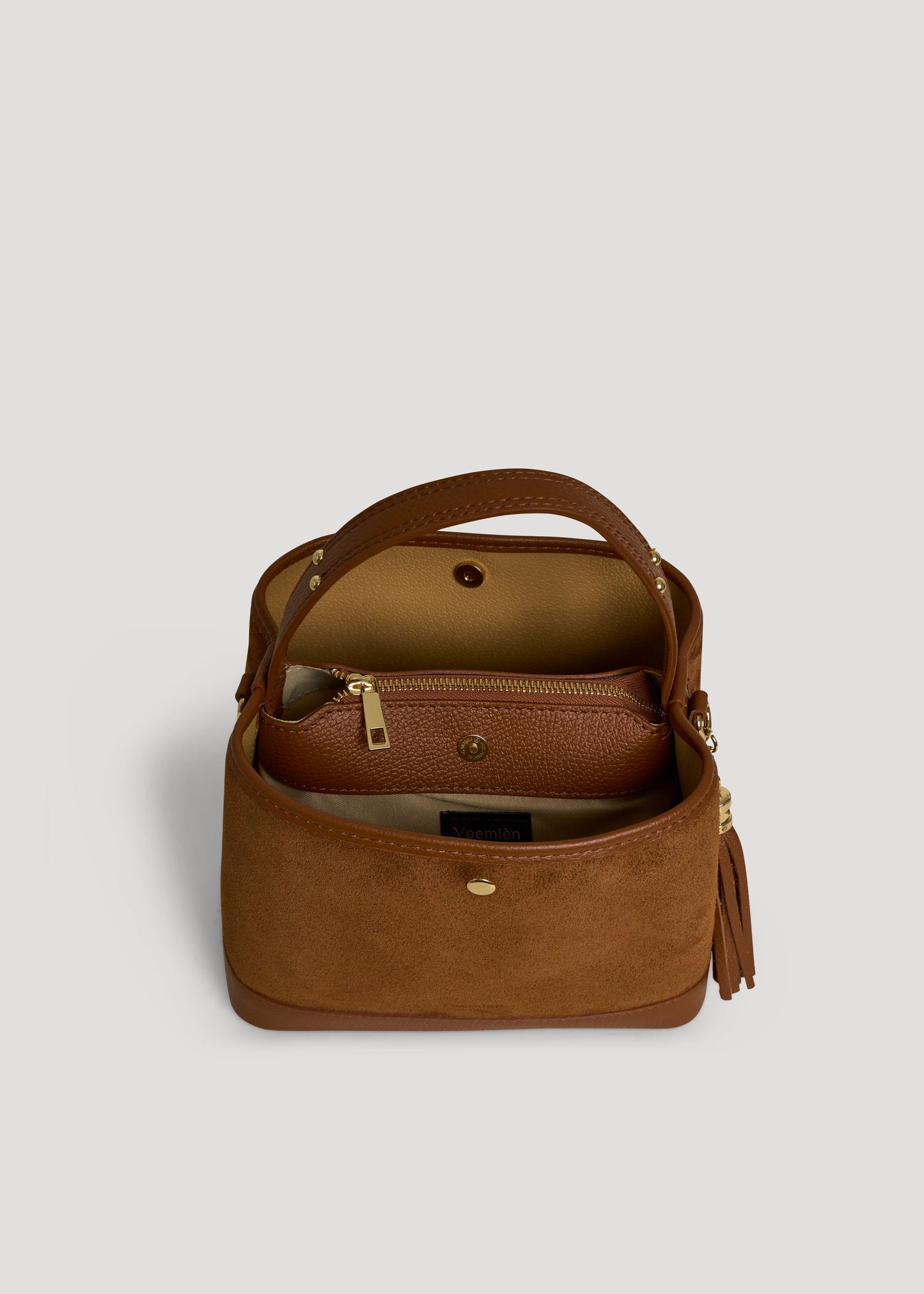 Borsa Kendy in Camoscio e Pelle Cuoio