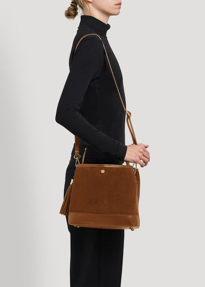 Borsa Kendy in Camoscio e Pelle Cuoio