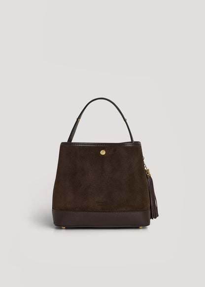 Borsa Kendy in Camoscio e Pelle Testa di Moro