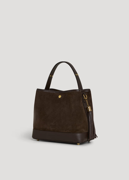 Borsa Kendy in Camoscio e Pelle Testa di Moro