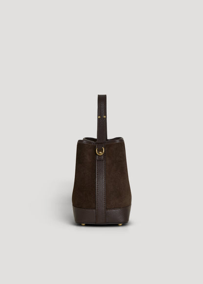 Borsa Kendy in Camoscio e Pelle Testa di Moro