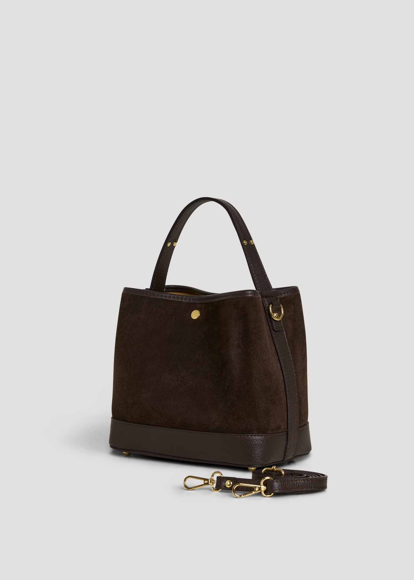 Borsa Kendy in Camoscio e Pelle Testa di Moro