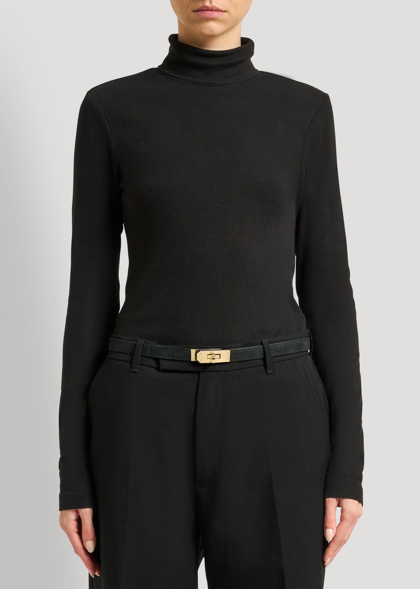 Cintura Baronne in Camoscio Nera