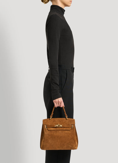 Borsa Giselle in Camoscio Cuoio