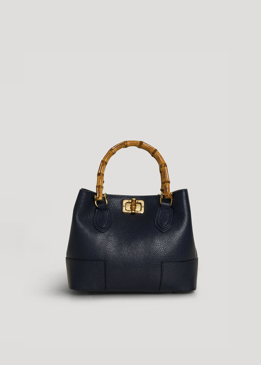Borsa Bamboo Babe micro in pelle Dollaro Blu navy