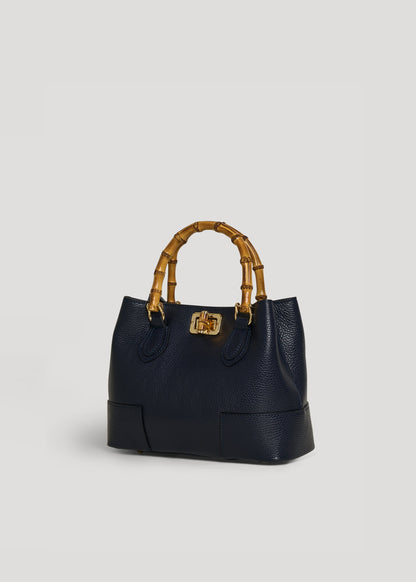 Borsa Bamboo Babe micro in pelle Dollaro Blu navy
