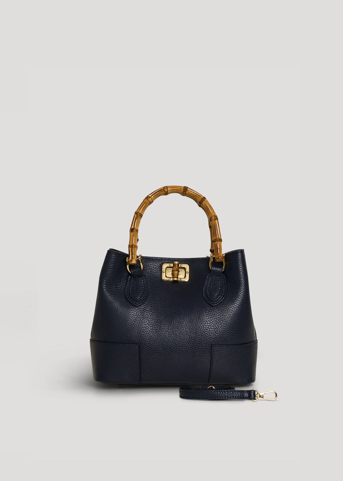 Borsa Bamboo Babe micro in pelle Dollaro Blu navy