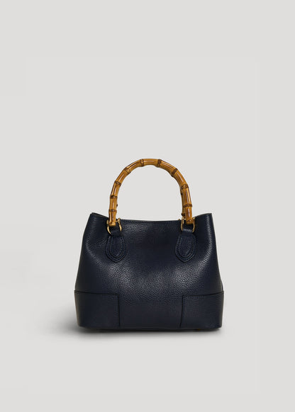 Borsa Bamboo Babe micro in pelle Dollaro Blu navy