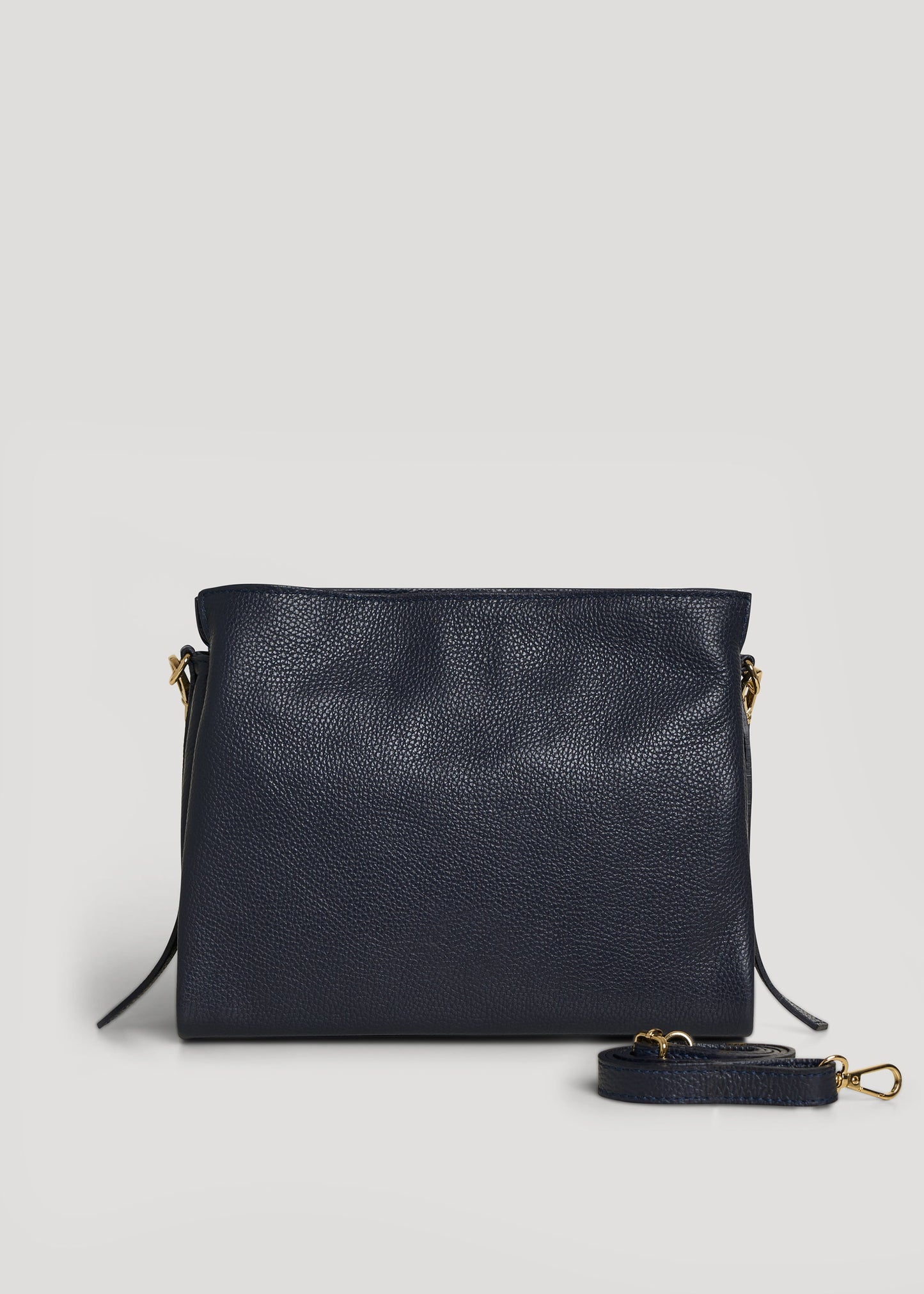 Borsa Braid in pelle Dollaro Blu Navy