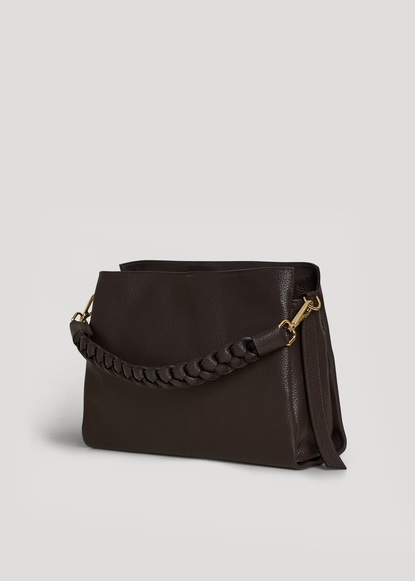 Borsa Braid in pelle Dollaro Testa di Moro