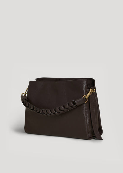 Borsa Braid in pelle Dollaro Testa di Moro