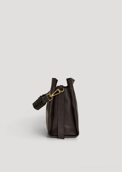 Borsa Braid in pelle Dollaro Testa di Moro