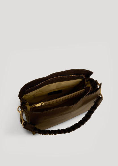 Borsa Braid in pelle Dollaro Testa di Moro