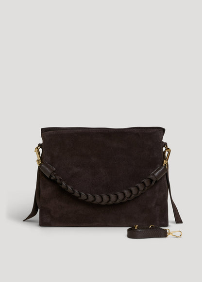 Borsa Braid in Camoscio e Pelle Testa di Moro