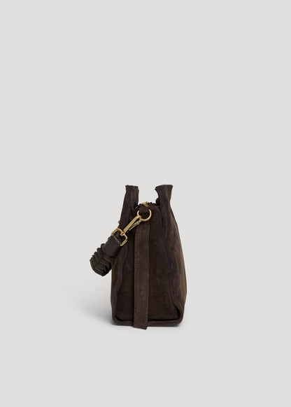 Borsa Braid in Camoscio e Pelle Testa di Moro