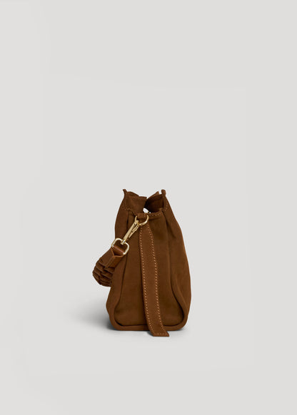 Borsa Braid in Camoscio e Pelle Cuoio