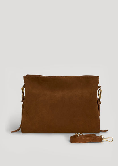 Borsa Braid in Camoscio e Pelle Cuoio