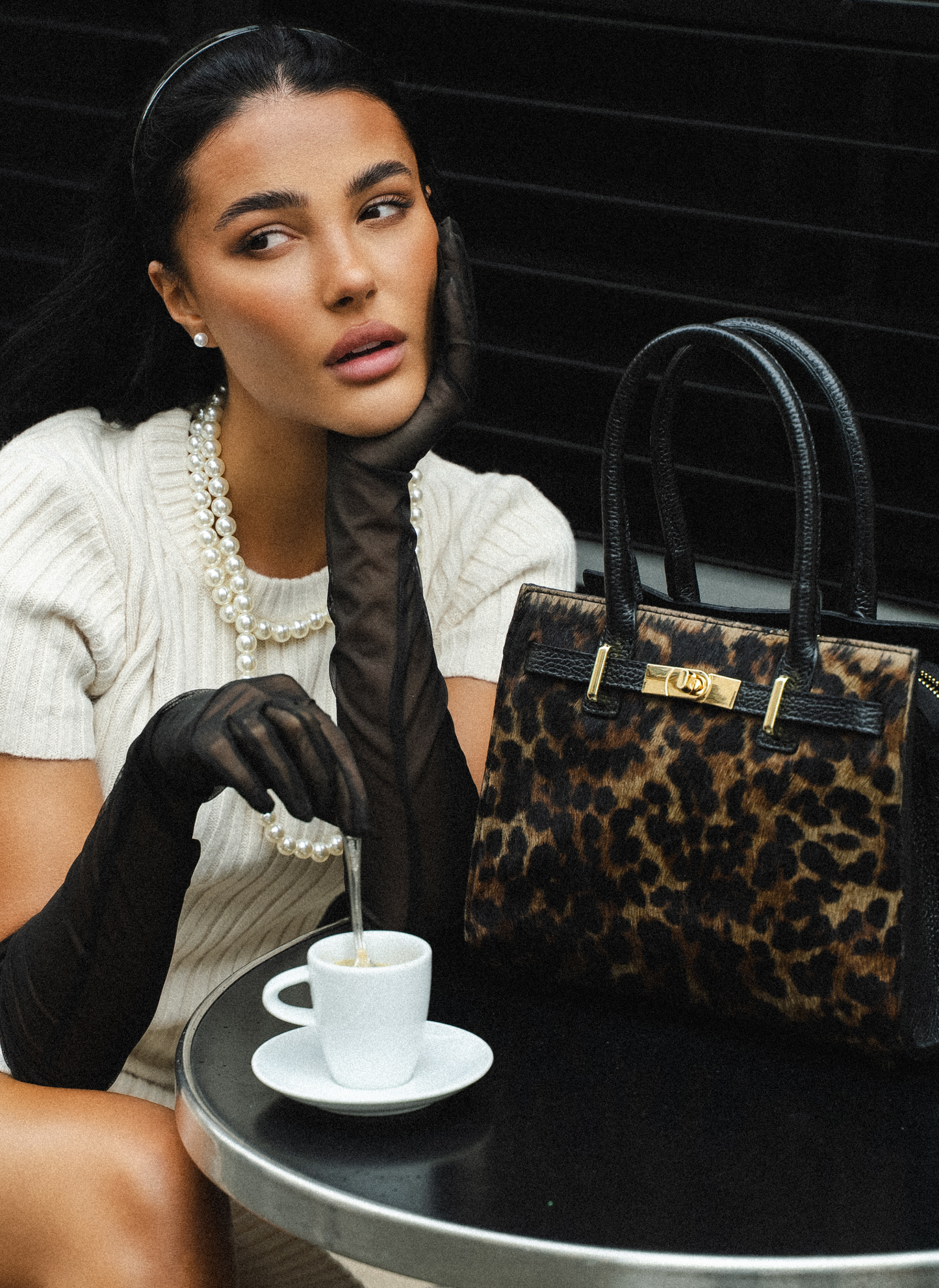 Borsa Grace Limited Edition in Pelle Calf Hair Leopardata