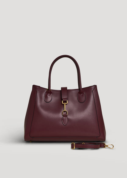 Borsa Chloe in pelle spazzolata Borgogna