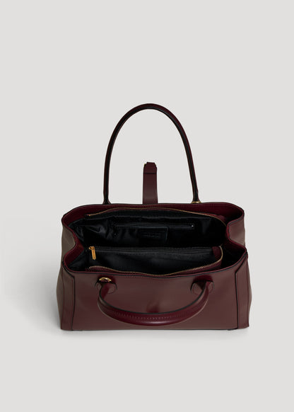 Borsa Chloe in pelle spazzolata Borgogna