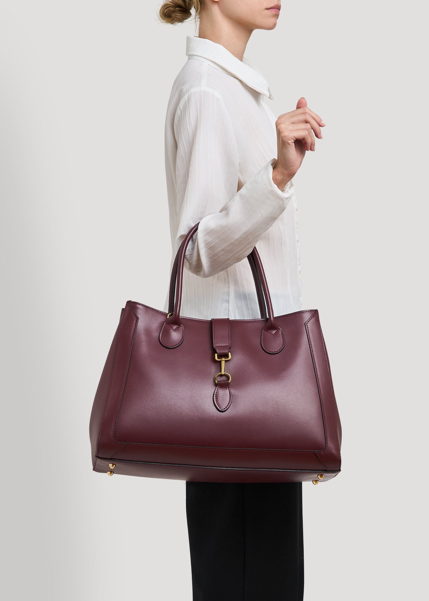 Borsa Chloe in pelle spazzolata Borgogna