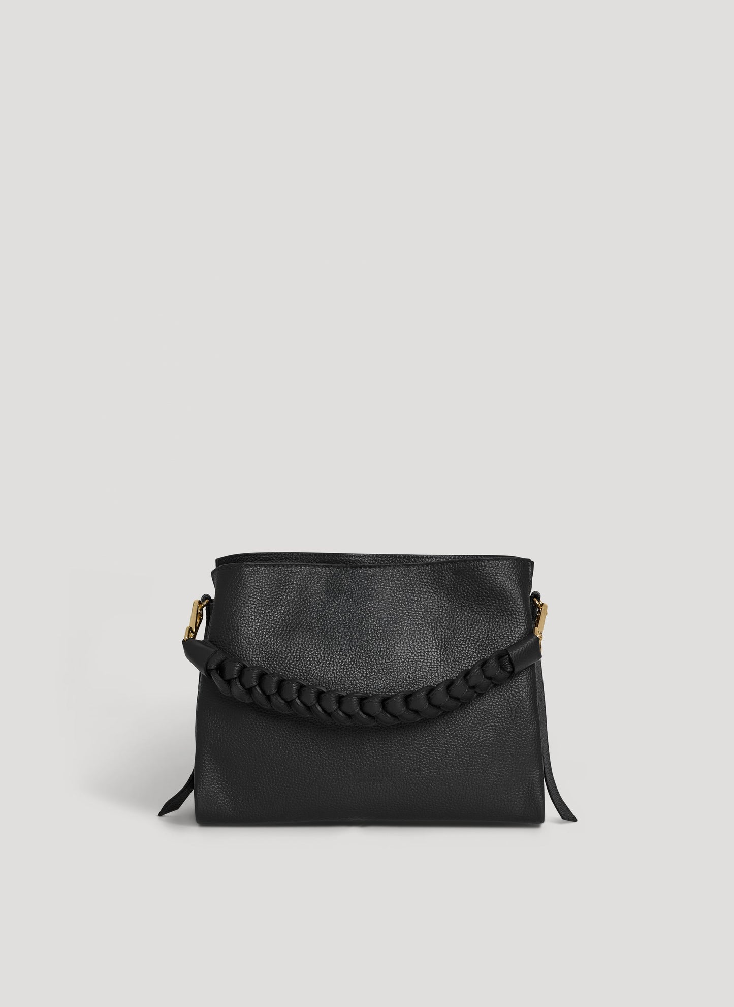 Borsa Braid Micro in pelle Dollaro Nera