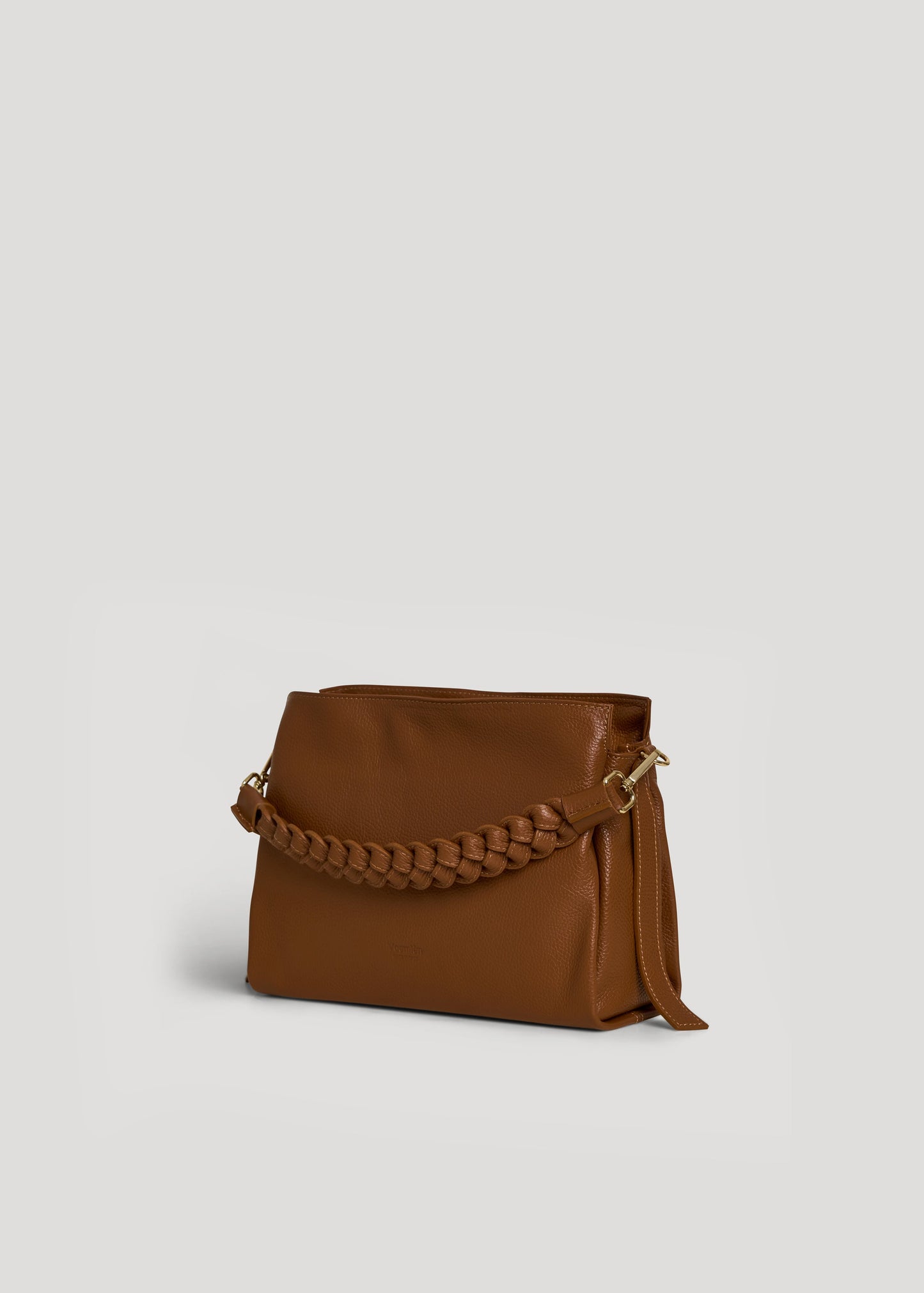 Borsa Braid Micro in pelle Dollaro Cuoio