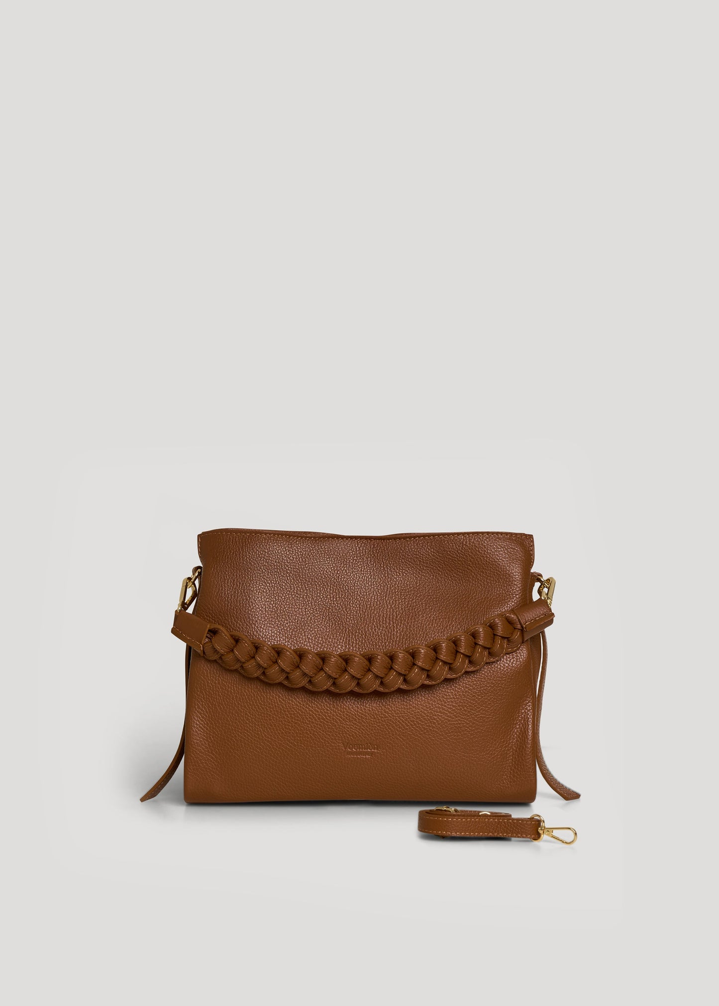 Borsa Braid Micro in pelle Dollaro Cuoio