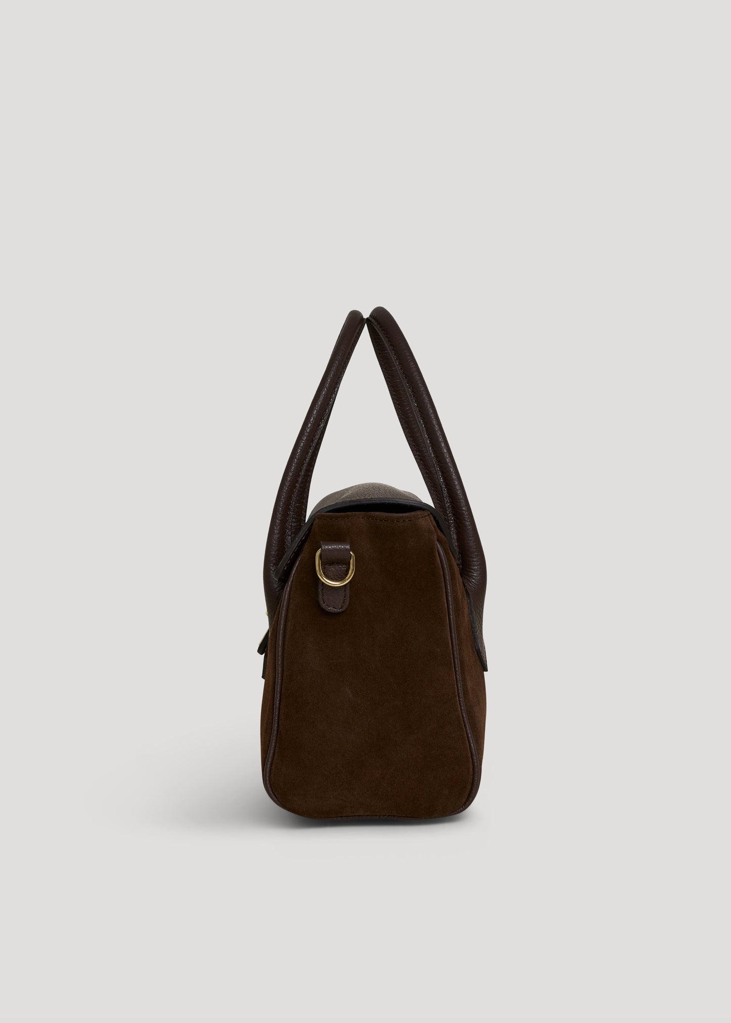 Borsa Cécile in Camoscio e Pelle Testa di moro