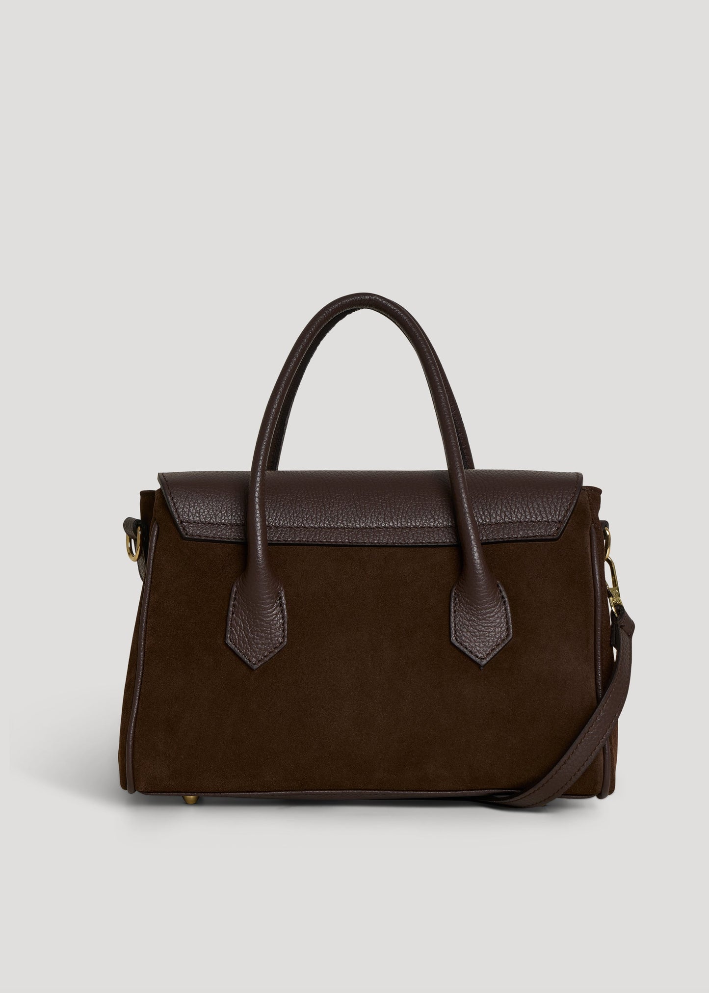 Borsa Cécile in Camoscio e Pelle Testa di moro