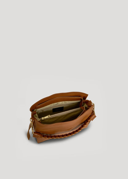 Borsa Braid Micro in pelle Dollaro Cuoio