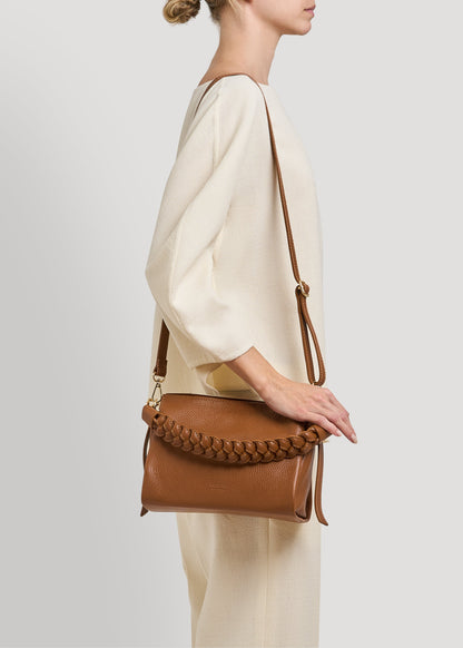 Borsa Braid Micro in pelle Dollaro Cuoio