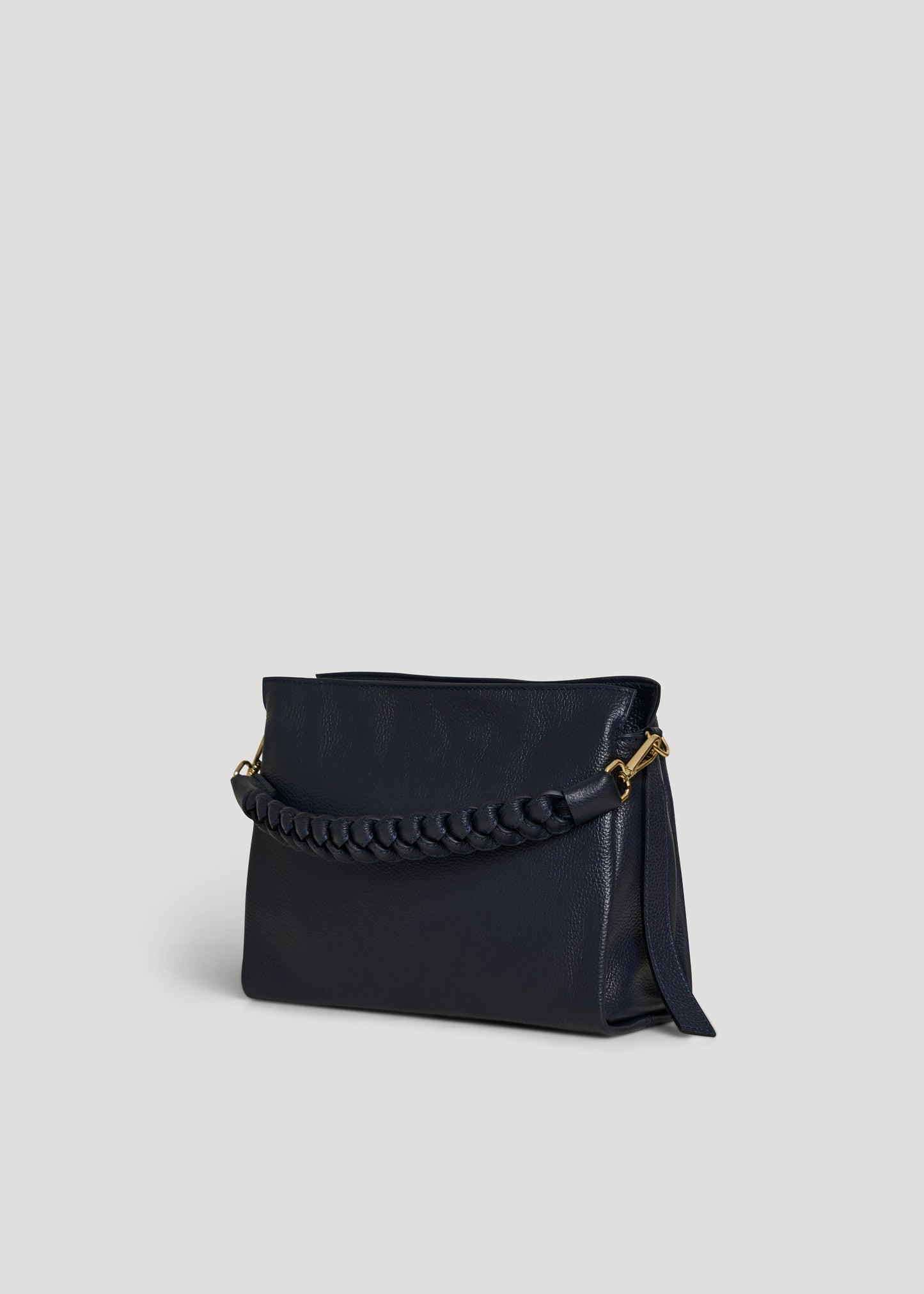 Borsa Braid Micro in pelle Dollaro Blu Navy
