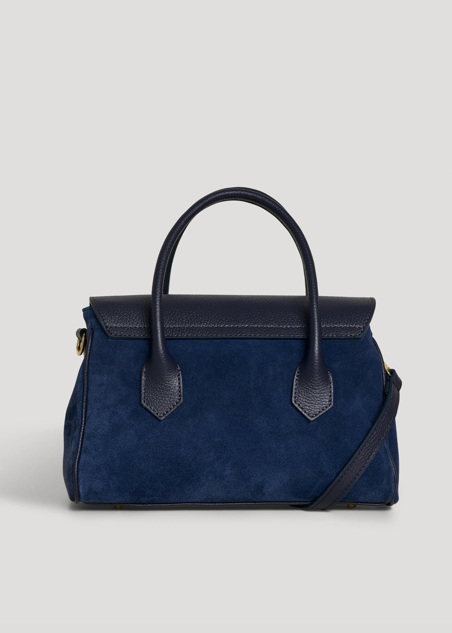 Borsa Cécile in Camoscio e Pelle Blu Navy