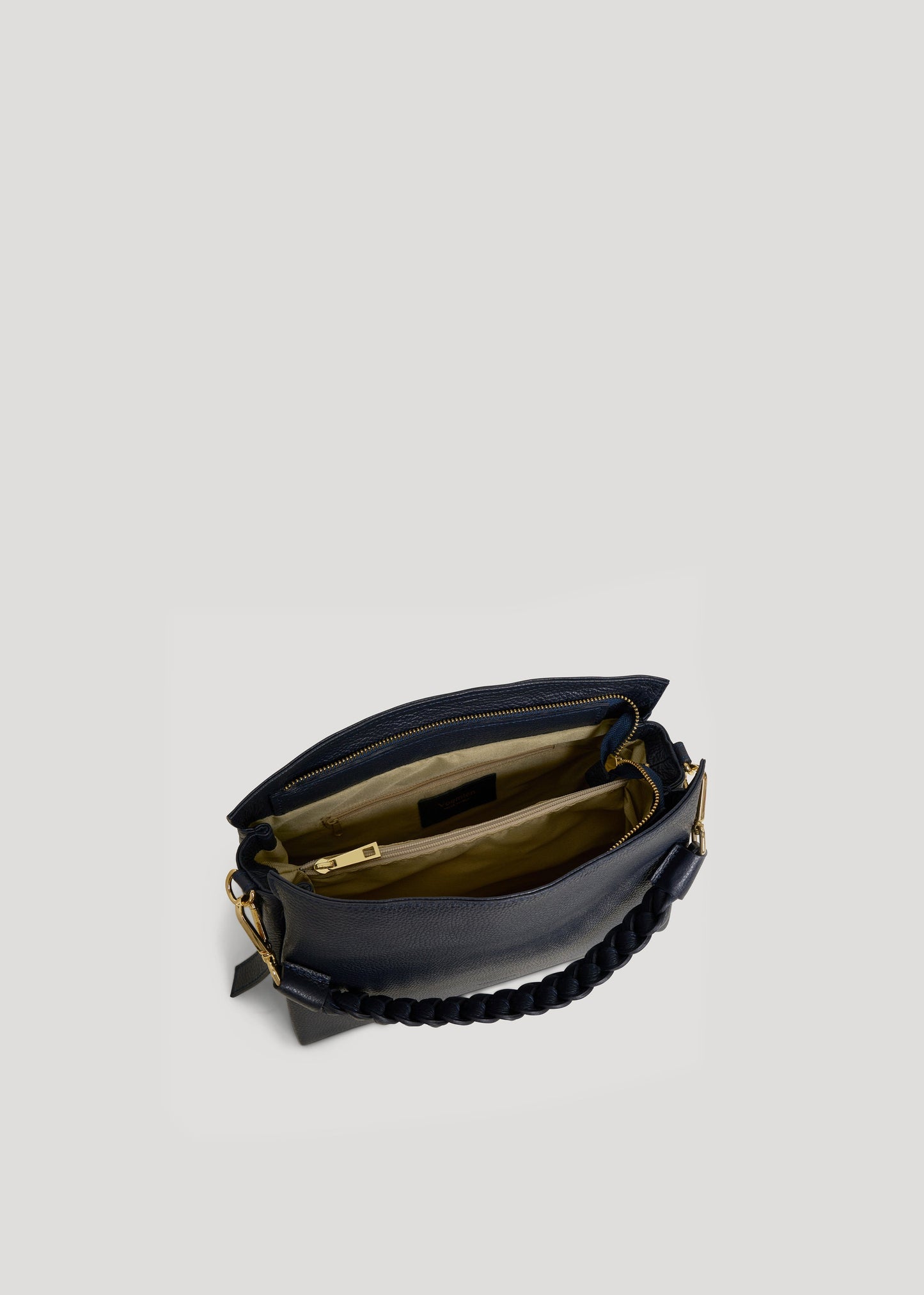 Borsa Braid Micro in pelle Dollaro Blu Navy