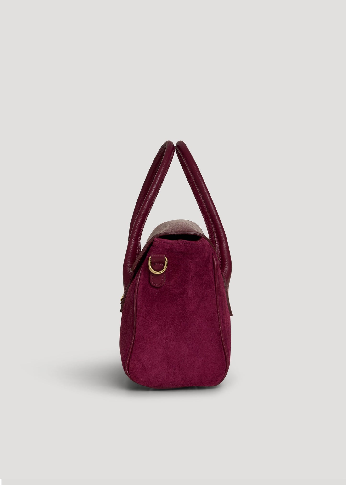 Borsa Cécile in Camoscio e Pelle Borgogna