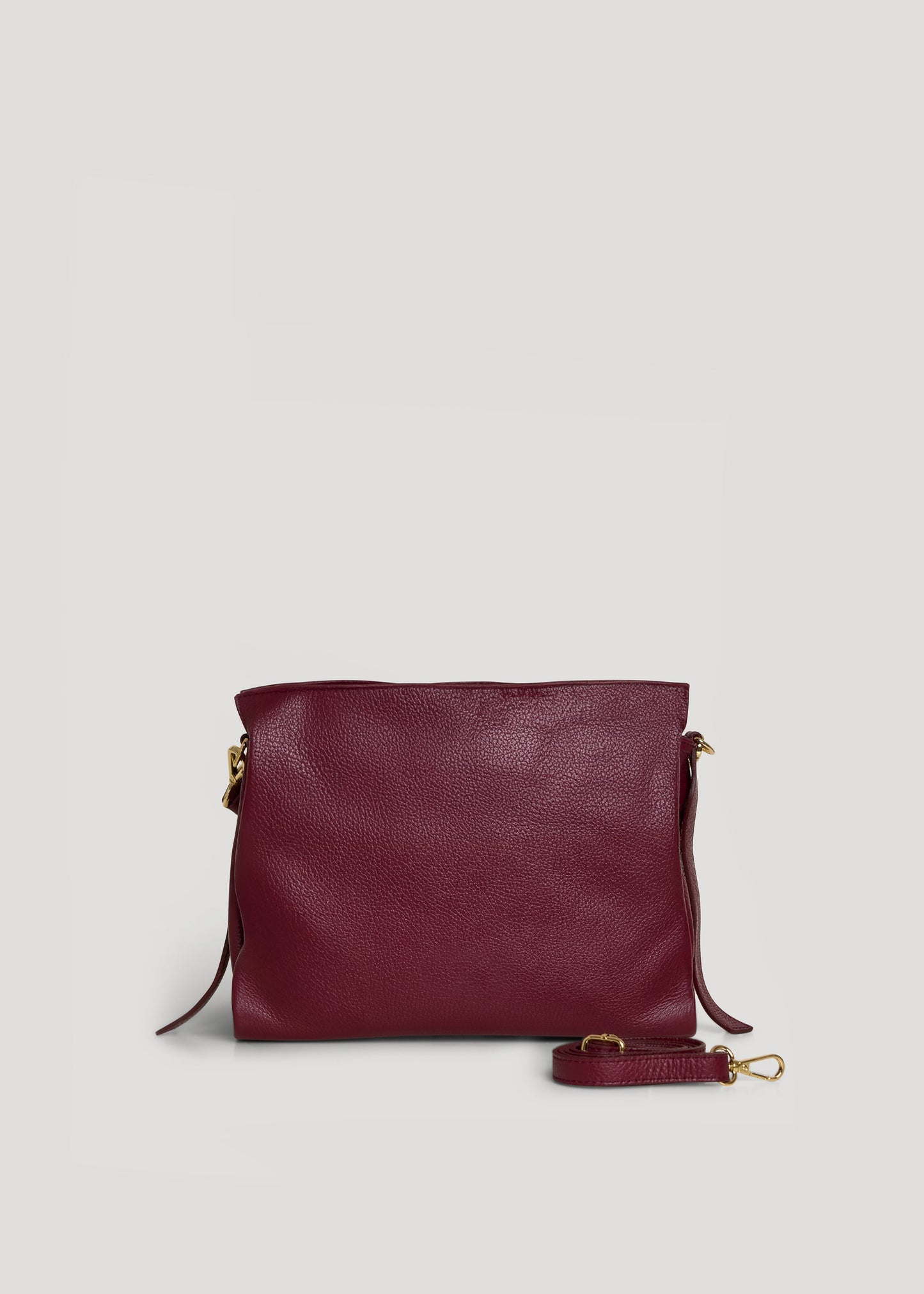 Borsa Braid Micro in pelle Dollaro Rosso Borgogna