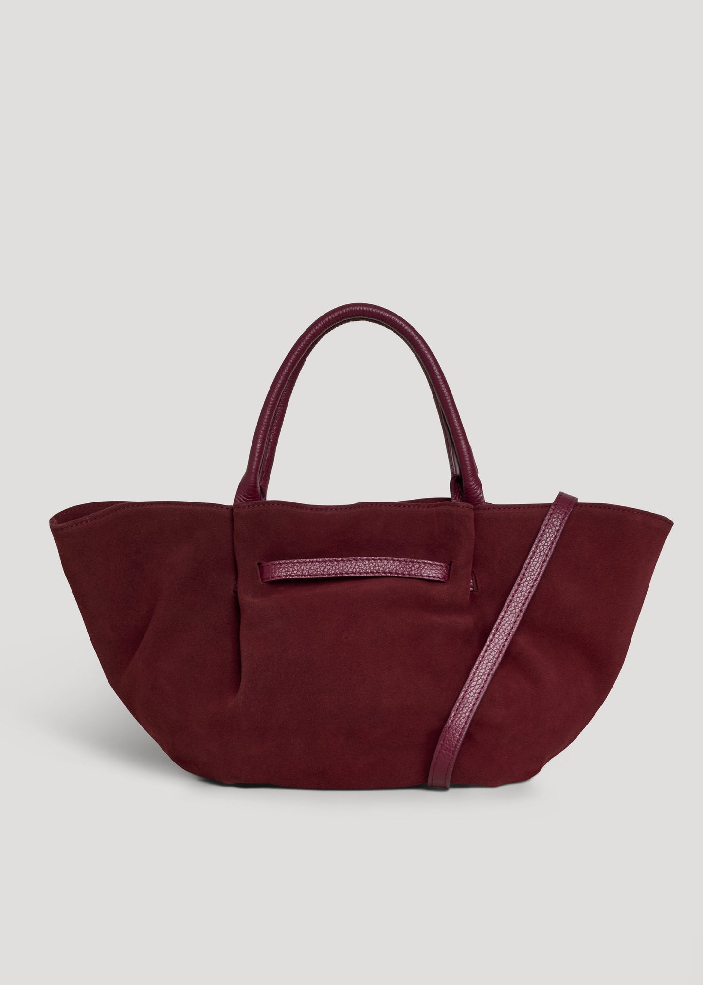 Borsa Charlène in Camoscio e Pelle Borgogna