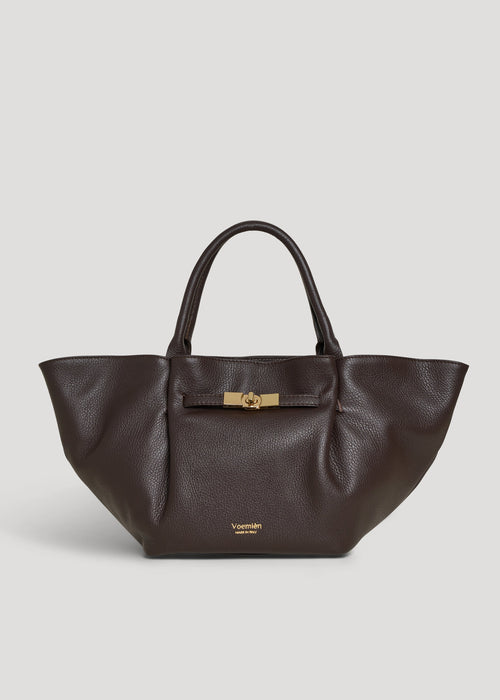 Borsa Charlène in Pelle Togo Testa di moro