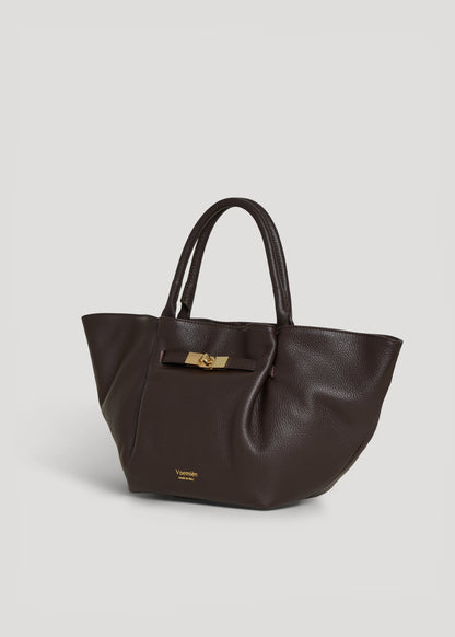 Borsa Charlène in Pelle Togo Testa di moro