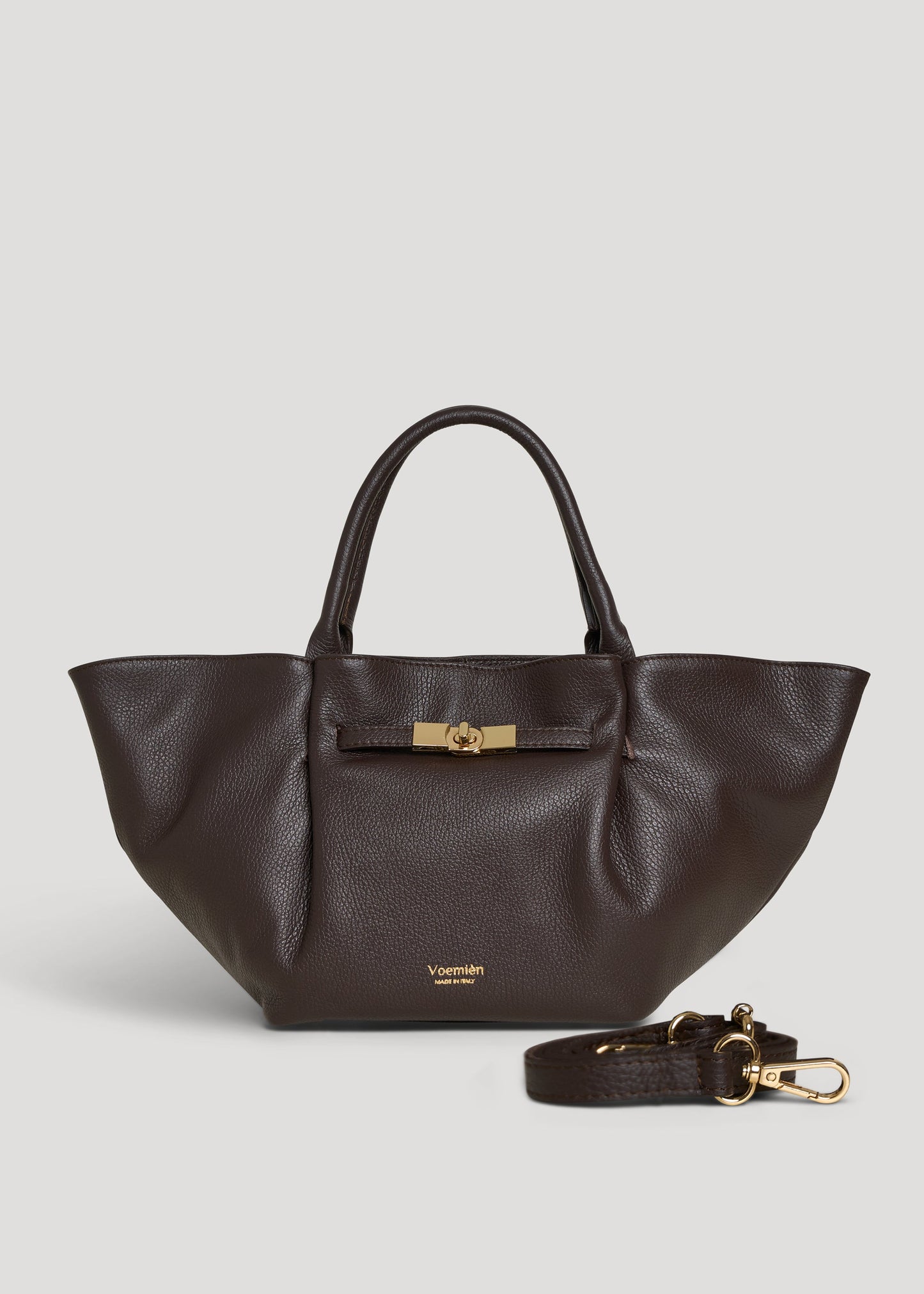 Borsa Charlène in Pelle Togo Testa di moro