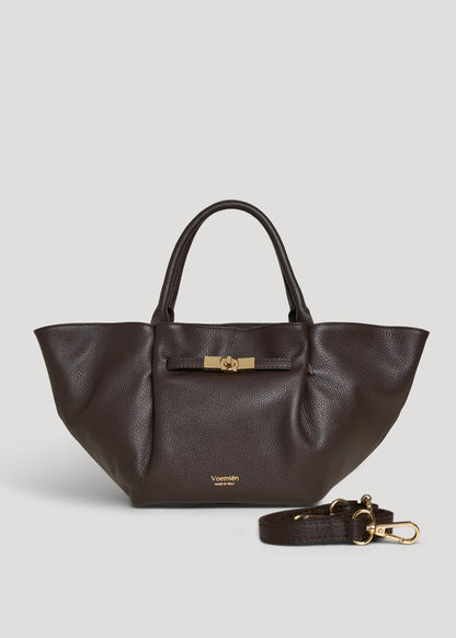 Borsa Charlène in Pelle Togo Testa di moro